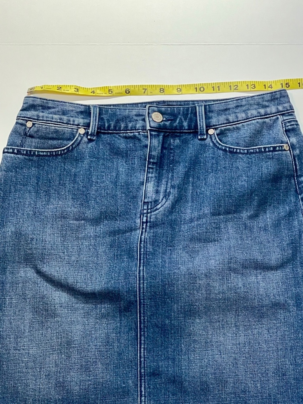 Talbots Denim Jean Pencil Skirt size 4 NWOT - Picture 5 of 9